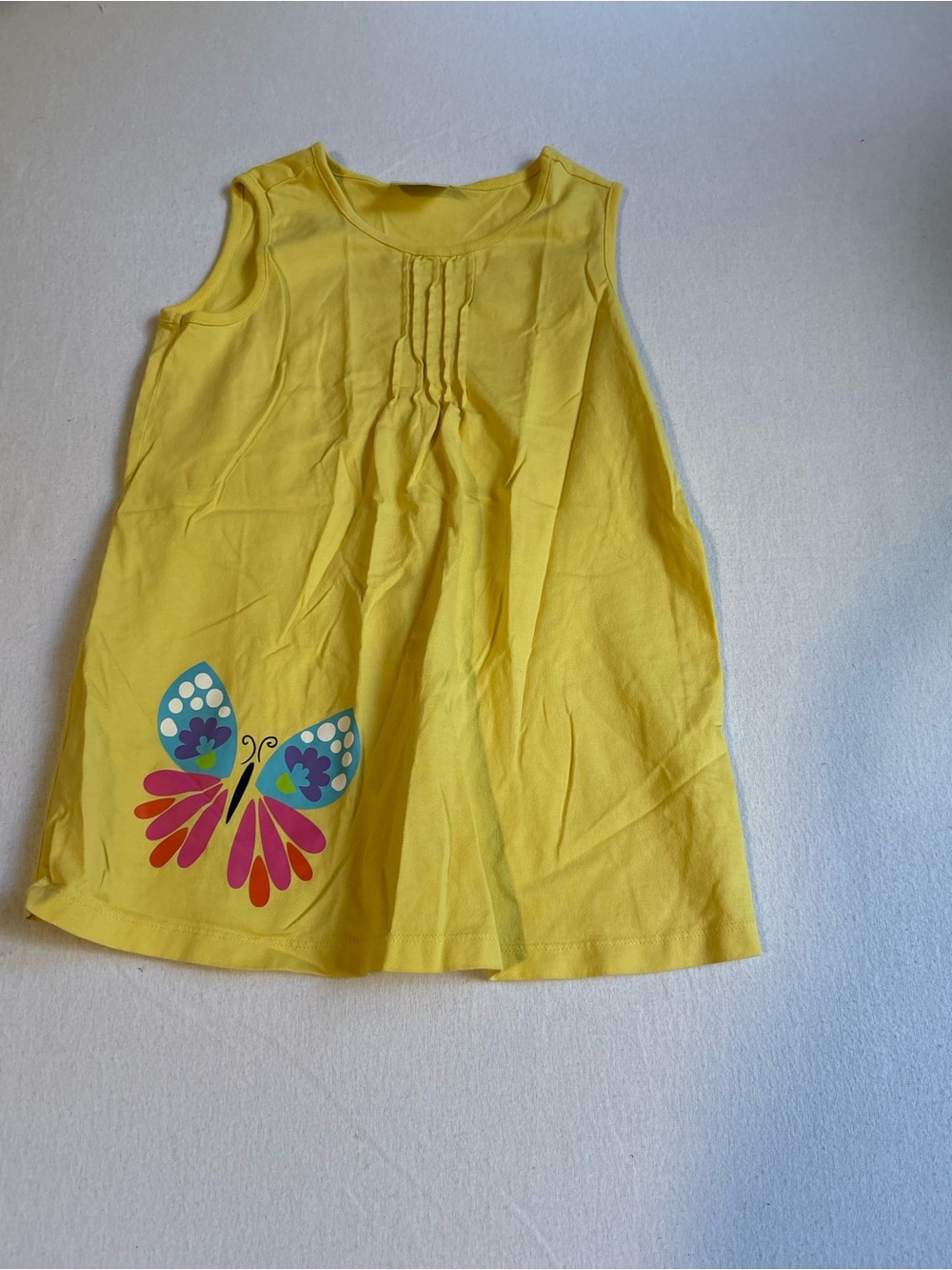 Hanna Andersson Bright Yellow Butterfly Tank